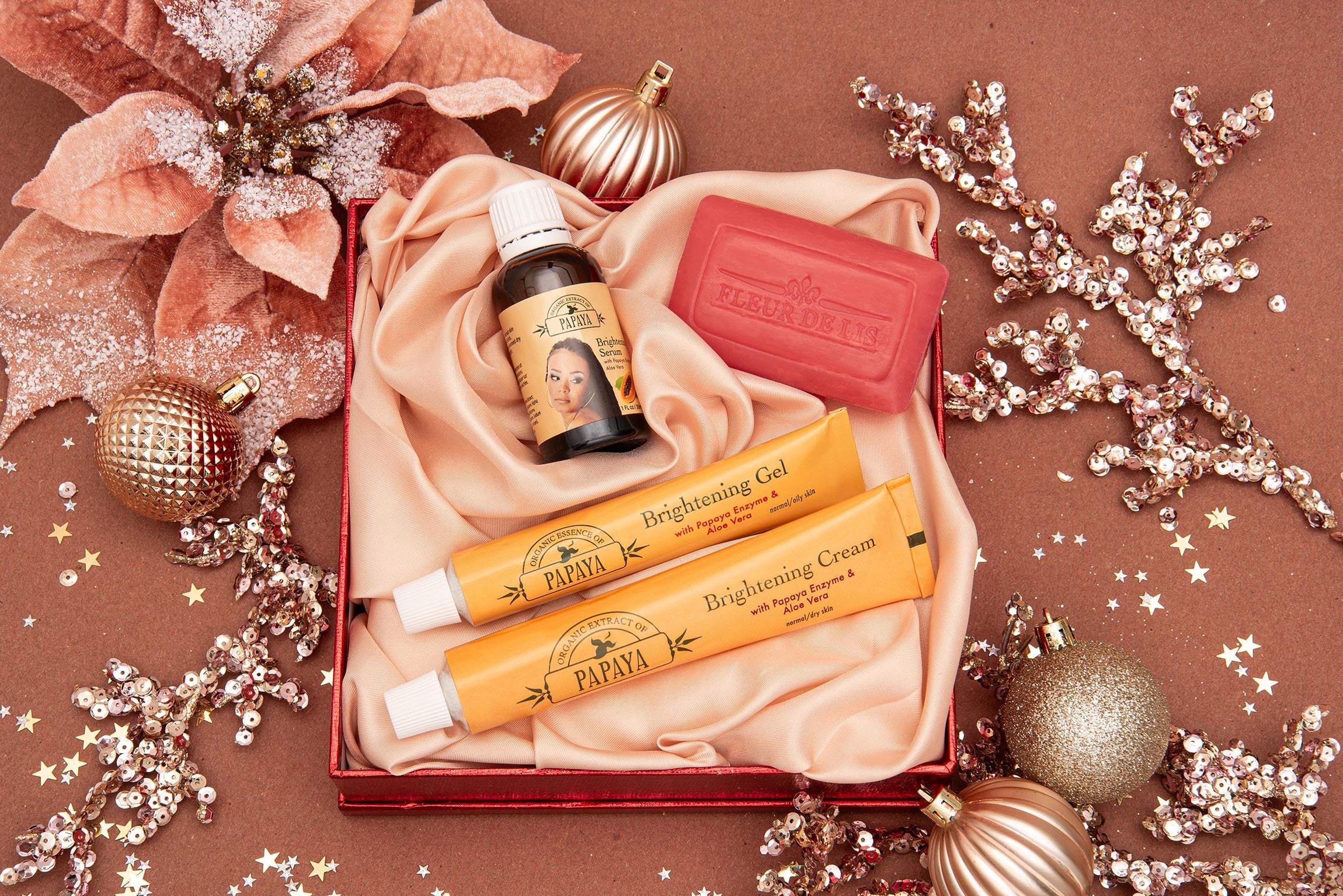 Holiday 2023 Papaya Mitchell Brands - Mitchell Brands - Skin Lightening, Skin Brightening, Fade Dark Spots, Shea Butter, Hair Growth Products