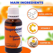 Neoprosone Vitamin-C Brightening Serum - Fast Absorbing Serum - 30g / 1 Fl Oz - Mitchell Brands