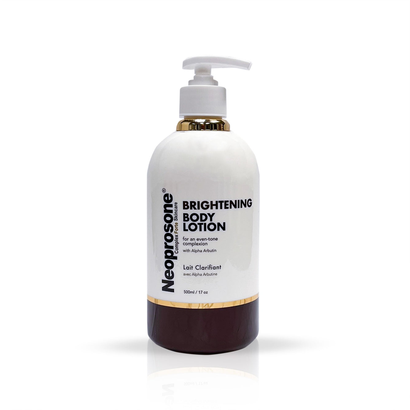 Neoprosone Brightening Body Lotion with Pump – 400ml / 13.5 oz Neoprosone Technopharma - Mitchell Brands - Skin Lightening, Skin Brightening, Fade Dark Spots, Shea Butter, Hair Growth Products