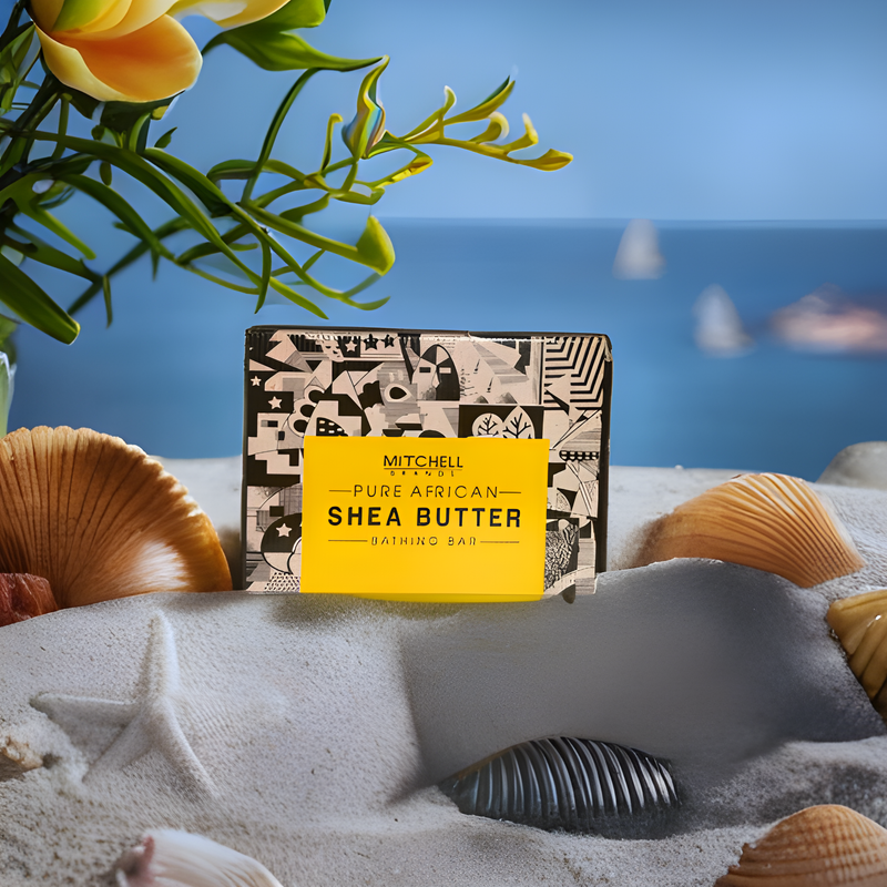 African Pure Shea Butter Bathing Bar 100g Mitchell Group USA, LLC - Mitchell Brands - Skin Lightening, Skin Brightening, Fade Dark Spots, Shea Butter, Hair Growth Products