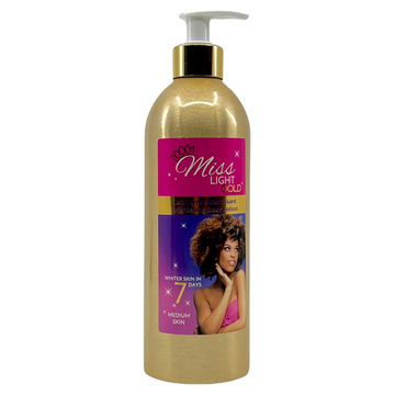 F&W Miss Light Gold 7 DAY Brightening Lotion 500ml Mitchell Brands - Mitchell Brands - Skin Lightening, Skin Brightening, Fade Dark Spots, Shea Butter, Hair Growth Products