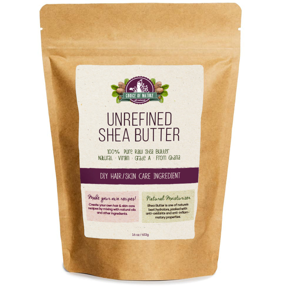 Choice of Nature Unrefined Shea Butter Bar 16oz Mitchell Brands - Mitchell Brands - Skin Lightening, Skin Brightening, Fade Dark Spots, Shea Butter, Hair Growth Products