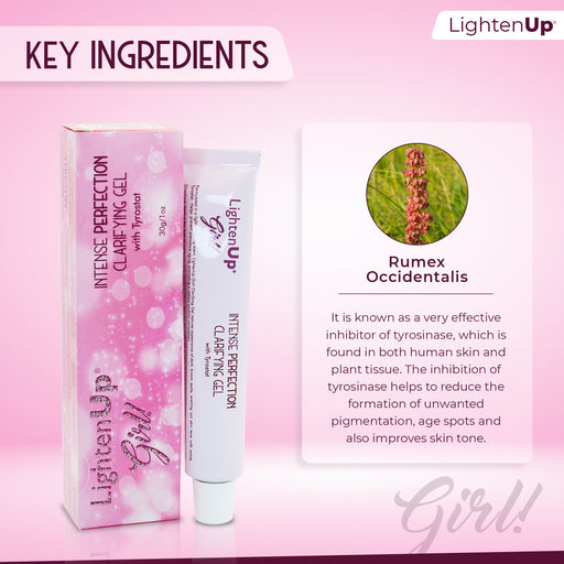 Omic LightenUp Girl! Intense Perfection Lightening Gel - 30g / 1 Oz Mitchell Brands - Mitchell Brands - Skin Lightening, Skin Brightening, Fade Dark Spots, Shea Butter, Hair Growth Products