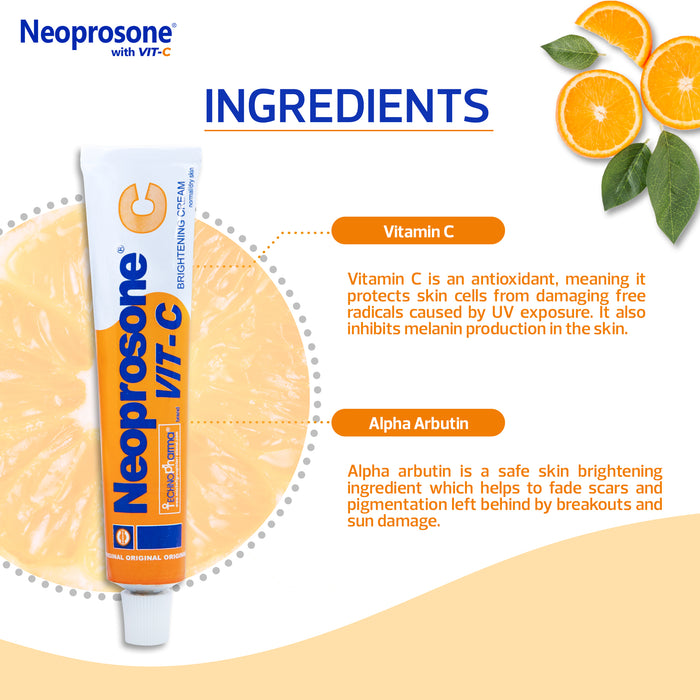 Neoprosone Brightening Cream with Vitamin C - 50g / 1.75 Fl Oz Neoprosone Vitamin 