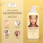 Omic LightenUp Anti-Aging Lightening Body Lotion - 400ml LightenUp - Mitchell Brands - Skin Lightening, Skin Brightening, Fade Dark Spots, Shea Butter, Hair Growth Products