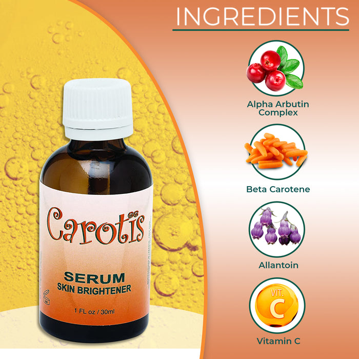 Carotis Brightening Serum - 30ml / 1 fl oz Carotis - Mitchell Brands - Skin Lightening, Skin Brightening, Fade Dark Spots, Shea Butter, Hair Growth Products