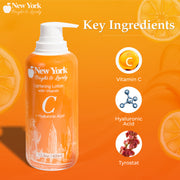 New York Bright & Lovely Lightening Lotion w Vitamin C and Hyaluronic Acid - 400ml / 13.5 Oz Mitchell Brands - Mitchell Brands - Skin Lightening, Skin Brightening, Fade Dark Spots, Shea Butter, Hair Growth Products