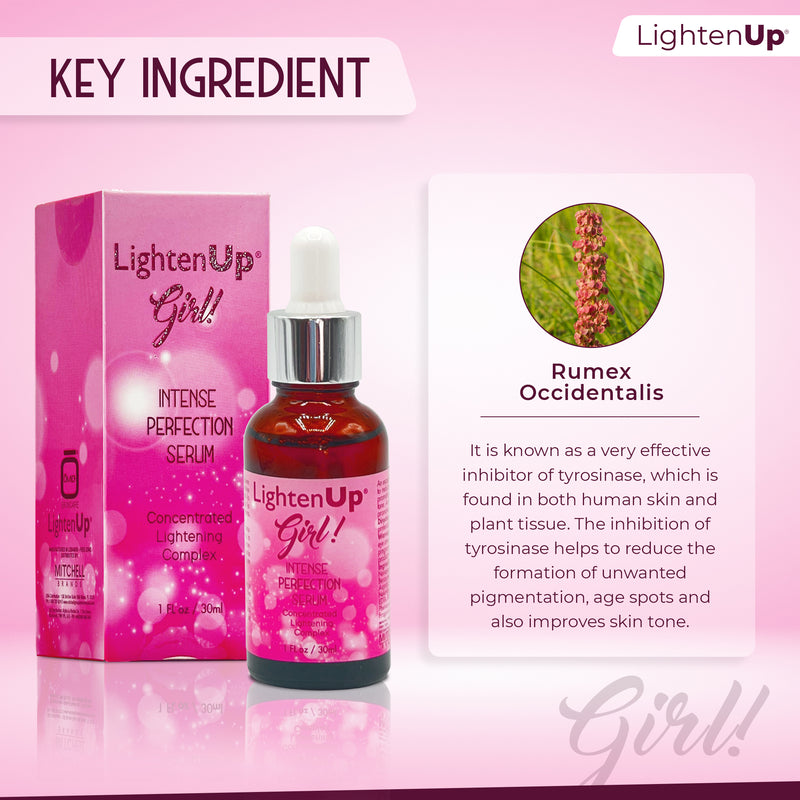 Omic LightenUp Girl! Intense Perfection Lightening Serum - 30ml / 1 Fl Oz Mitchell Brands - Mitchell Brands - Skin Lightening, Skin Brightening, Fade Dark Spots, Shea Butter, Hair Growth Products