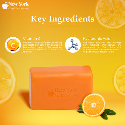 New York Bright & Lovely Lightening Soap with Vitamin C and Hyaluronic Acid - 200g / 7 Oz Mitchell Brands - Mitchell Brands - Skin Lightening, Skin Brightening, Fade Dark Spots, Shea Butter, Hair Growth Products