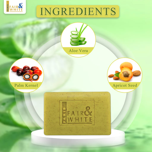 Fair & White Original Aloe Vera Exfoliating Soap - 200g / 7 oz Fair & White Original - Mitchell Brands - Skin Lightening, Skin Brightening, Fade Dark Spots, Shea Butter, Hair Growth Products