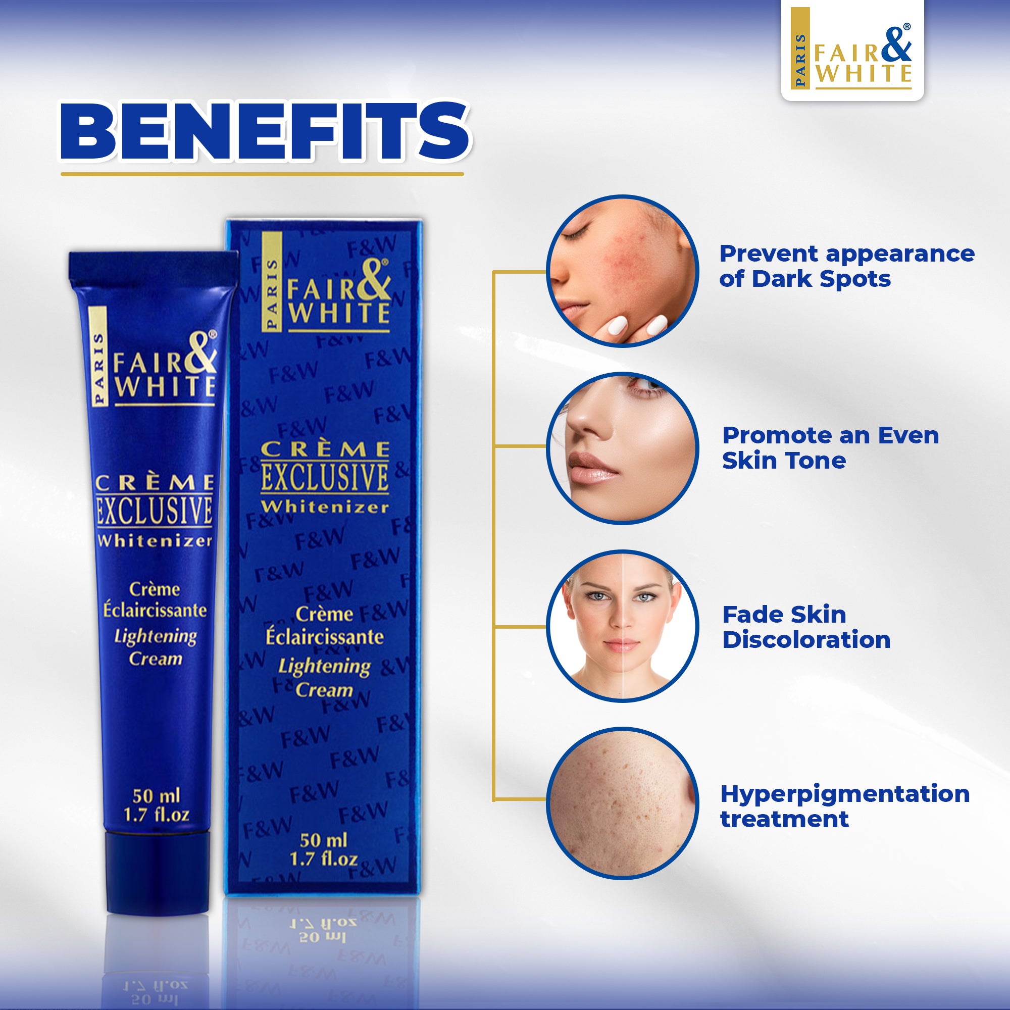 Fair & White Exclusive Lightening Cream, 50ml | Mitchell Brands