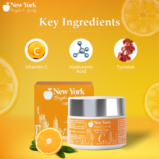 New York Bright & Lovely Lightening Cream with Vitamin C and Hyaluronic Acid - 100ml / 3.5 Oz Mitchell Brands - Mitchell Brands - Skin Lightening, Skin Brightening, Fade Dark Spots, Shea Butter, Hair Growth Products