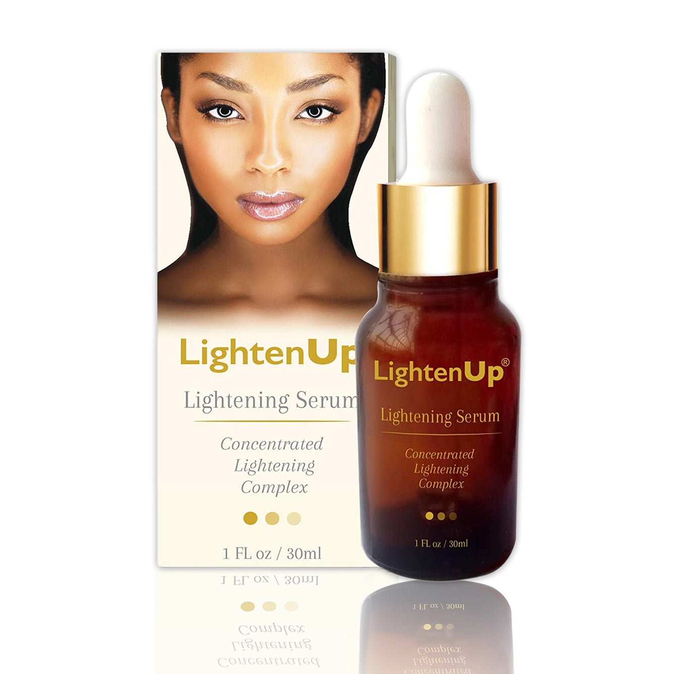 Omic LightenUp Anti-Aging Lightening Serum - 30ml / 1 Fl Oz LightenUp - Mitchell Brands - Skin Lightening, Skin Brightening, Fade Dark Spots, Shea Butter, Hair Growth Products