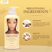 Omic LightenUp Anti-Aging Lightening Body Lotion - 400ml LightenUp - Mitchell Brands - Skin Lightening, Skin Brightening, Fade Dark Spots, Shea Butter, Hair Growth Products