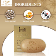 Fair & White Gold Satin Exfoliating Bar Soap - Revives Skin - 200g / 7 oz Fair & White - Mitchell Brands - Skin Lightening, Skin Brightening, Fade Dark Spots, Shea Butter, Hair Growth Products