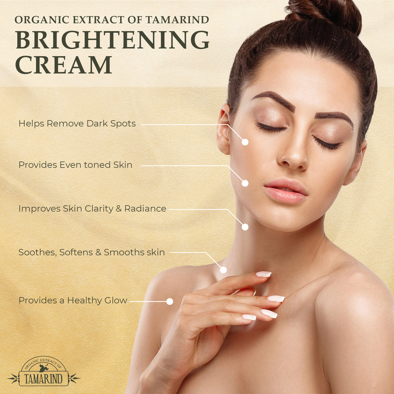 Organic Extract of Tamarind Brightening Cream Tube - 50g / 1.76 Oz Mitchell Brands - Mitchell Brands - Skin Lightening, Skin Brightening, Fade Dark Spots, Shea Butter, Hair Growth Products