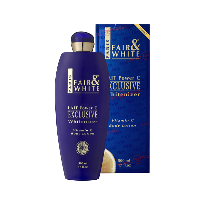 Fair & White Exclusive Body Lotion with Pure Vitamin "C" - Radiant Skin - 500ml / 17 fl oz Fair & White Exclusive - Mitchell Brands - Skin Lightening, Skin Brightening, Fade Dark Spots, Shea Butter, Hair Growth Products
