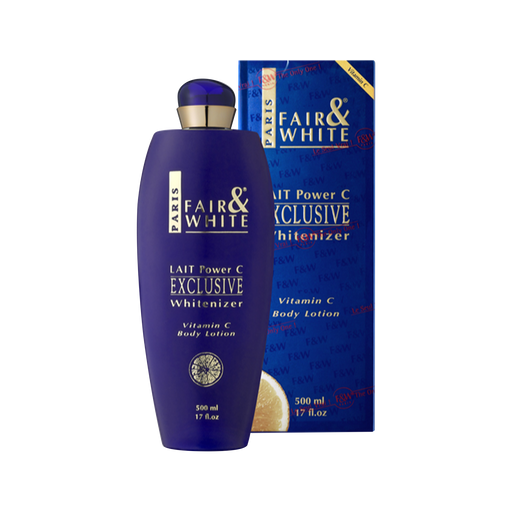 Fair & White Exclusive Body Lotion with Pure Vitamin "C" - Radiant Skin - 500ml / 17 fl oz Fair & White Exclusive - Mitchell Brands - Skin Lightening, Skin Brightening, Fade Dark Spots, Shea Butter, Hair Growth Products