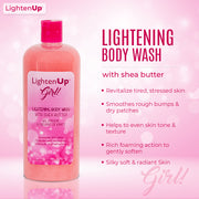 Omic LightenUp Girl! Exfoliating Shower Gel - 1000ml / 33.81 Oz Mitchell Brands - Mitchell Brands - Skin Lightening, Skin Brightening, Fade Dark Spots, Shea Butter, Hair Growth Products