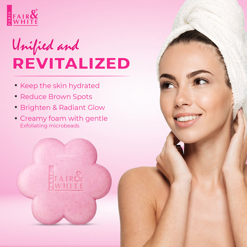 Fair & White So White Exfoliating Soap - Gentle Cleansing Bar - 200g / 7 oz Fair & White So White - Mitchell Brands - Skin Lightening, Skin Brightening, Fade Dark Spots, Shea Butter, Hair Growth Products