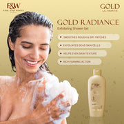 Fair and White Gold Argan Shower Gel 1000ml Fair & White - Mitchell Brands - Skin Lightening, Skin Brightening, Fade Dark Spots, Shea Butter, Hair Growth Products