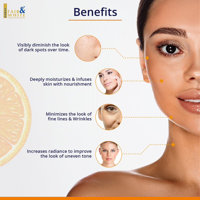 Fair & White Exclusive Gel Cream with Vitamin C - Brightens Skin - 30ml / 1fl oz Fair & White Exclusive - Mitchell Brands - Skin Lightening, Skin Brightening, Fade Dark Spots, Shea Butter, Hair Growth Products