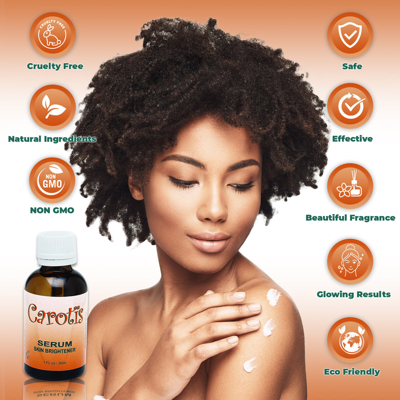 Carotis Brightening Serum - 30ml / 1 fl oz Carotis - Mitchell Brands - Skin Lightening, Skin Brightening, Fade Dark Spots, Shea Butter, Hair Growth Products