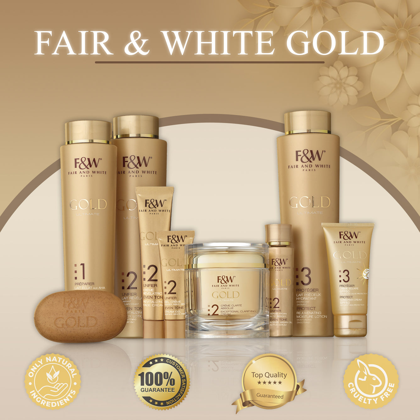 Fair & White Gold 2 Maxi Tone Body Lotion - Rejuvenates Skin - 350ml / 11.8 fl oz Fair & White - Mitchell Brands - Skin Lightening, Skin Brightening, Fade Dark Spots, Shea Butter, Hair Growth Products