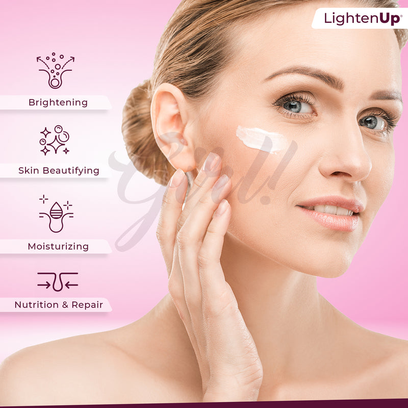Omic LightenUp Girl! Intense Perfection Lightening Cream - 100g / 3.5 Oz Mitchell Brands - Mitchell Brands - Skin Lightening, Skin Brightening, Fade Dark Spots, Shea Butter, Hair Growth Products