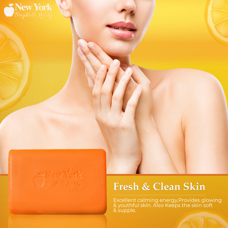 New York Bright & Lovely Lightening Soap with Vitamin C and Hyaluronic Acid - 200g / 7 Oz Mitchell Brands - Mitchell Brands - Skin Lightening, Skin Brightening, Fade Dark Spots, Shea Butter, Hair Growth Products