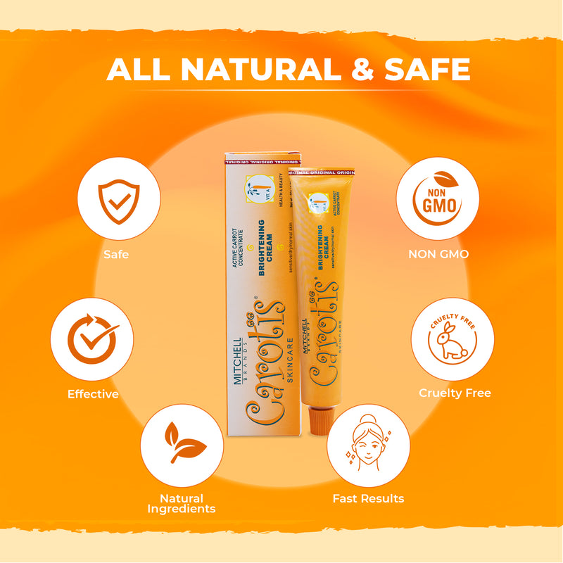 Carotis Brightening Cream - 50gm / 1.7 fl oz Carotis - Mitchell Brands - Skin Lightening, Skin Brightening, Fade Dark Spots, Shea Butter, Hair Growth Products