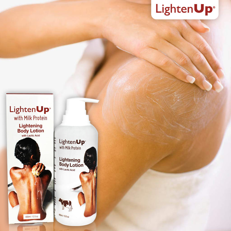 Omic Lightenup Lactic Acid Active Lightening Lotion - 400ml / 13.5 Oz Mitchell Brands - Mitchell Brands - Skin Lightening, Skin Brightening, Fade Dark Spots, Shea Butter, Hair Growth Products