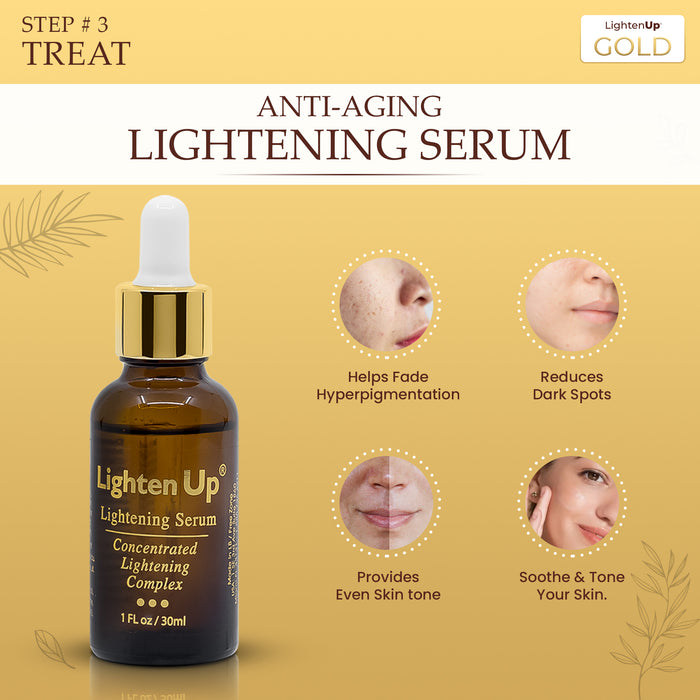 LightenUp Gold Anti Aging Bundle Mitchell Brands - Mitchell Brands - Skin Lightening, Skin Brightening, Fade Dark Spots, Shea Butter, Hair Growth Products