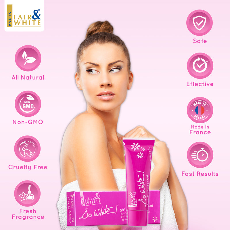 Fair & White So White Skin Perfector Gel - Dark Spot Remover - 30ml / 1 oz Fair & White So White - Mitchell Brands - Skin Lightening, Skin Brightening, Fade Dark Spots, Shea Butter, Hair Growth Products