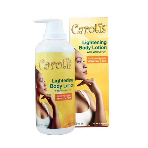 Carotis Lightening Body Lotion with Vitamin A - 400ml / 14.10 fl oz Carotis - Mitchell Brands - Skin Lightening, Skin Brightening, Fade Dark Spots, Shea Butter, Hair Growth Products