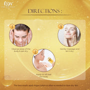 Fair & White Gold Revitalizing Argan Oil - Nourishes Skin - 200ml / 6.76 fl oz Fair & White Gold - Mitchell Brands - Skin Lightening, Skin Brightening, Fade Dark Spots, Shea Butter, Hair Growth Products