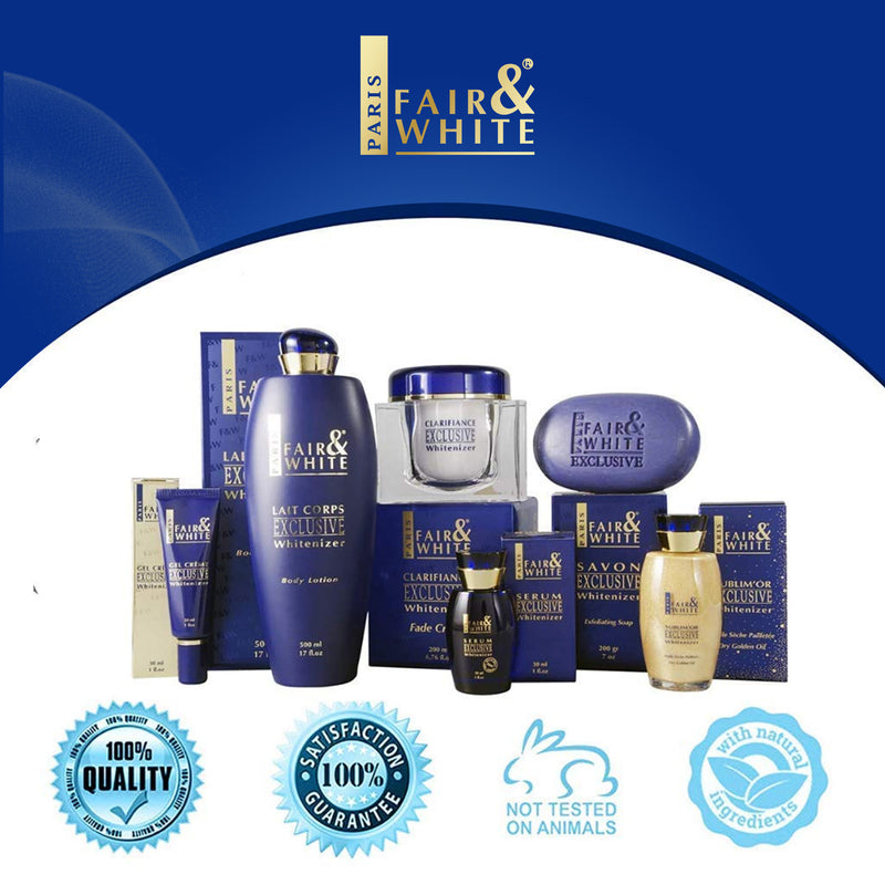 Fair & White Exclusive Gel Cream - Dark Spot Corrector - 30ml / 1 fl oz Fair & White Exclusive - Mitchell Brands - Skin Lightening, Skin Brightening, Fade Dark Spots, Shea Butter, Hair Growth Products