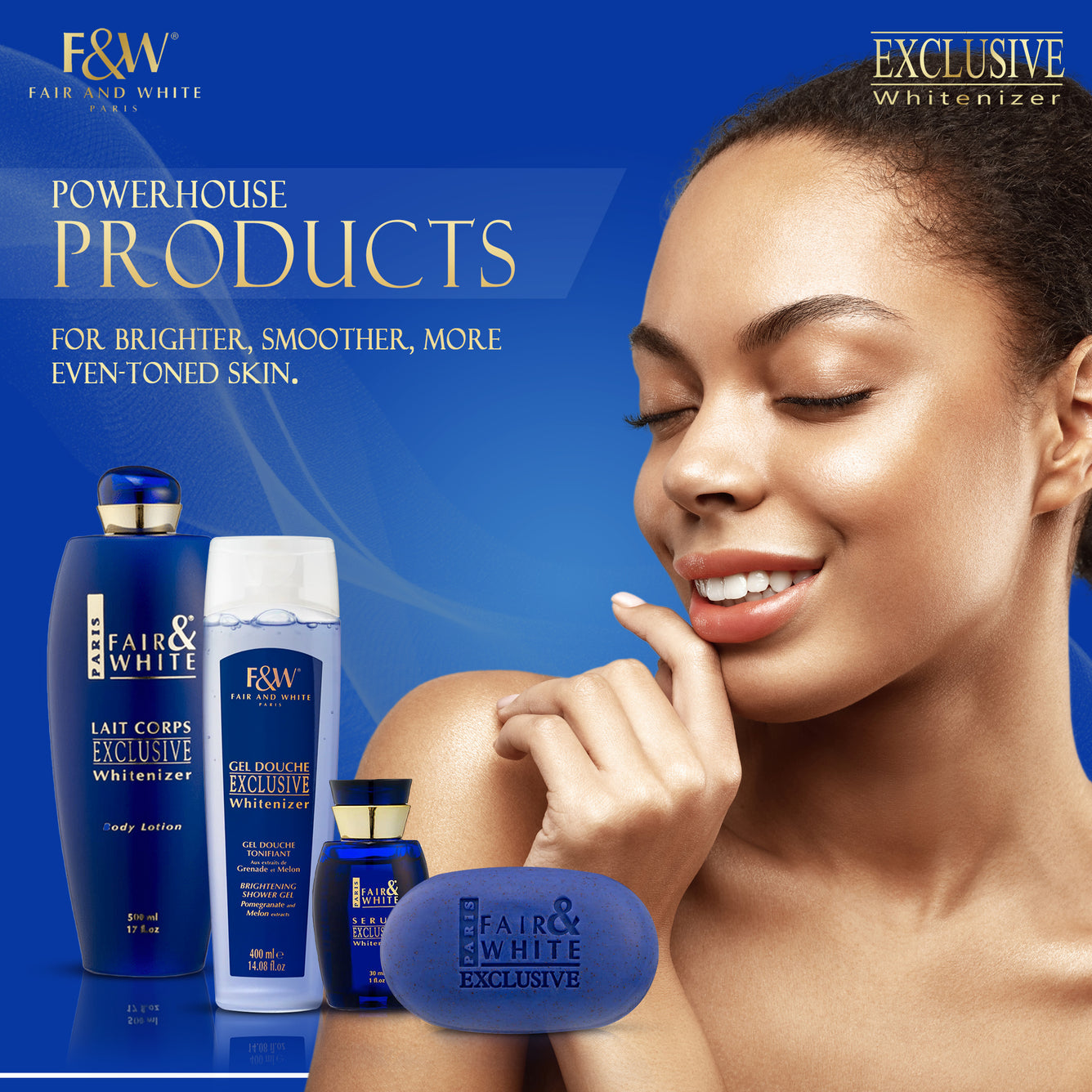 Fair & White Exclusive Bundle Mitchell Brands - Mitchell Brands - Skin Lightening, Skin Brightening, Fade Dark Spots, Shea Butter, Hair Growth Products