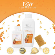 Fair & White Carrot Shower Gel Pomegranate and Melon Extract