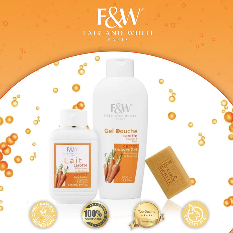 Fair & White Carrot Shower Gel Pomegranate and Melon Extract