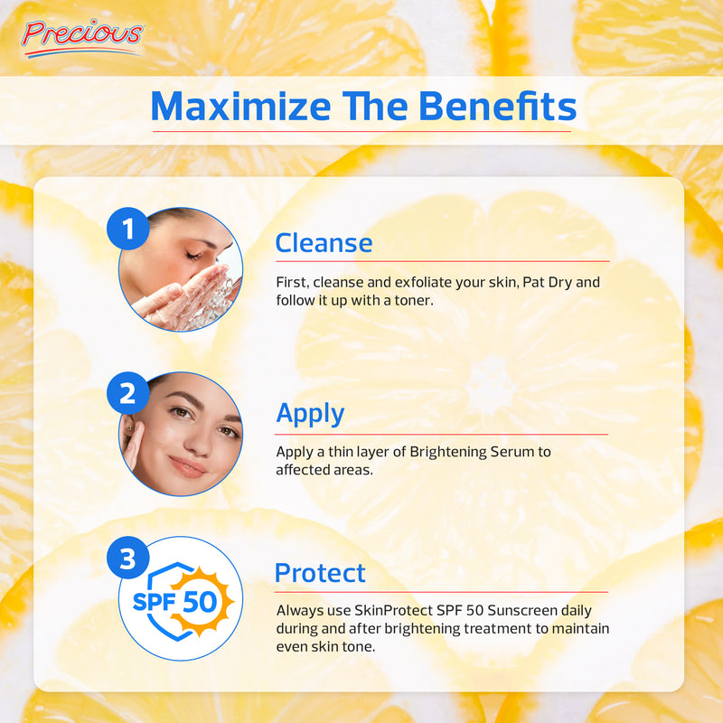 Precious Brightening Serum with Vitamin C 30ml Precious - Mitchell Brands - Skin Lightening, Skin Brightening, Fade Dark Spots, Shea Butter, Hair Growth Products