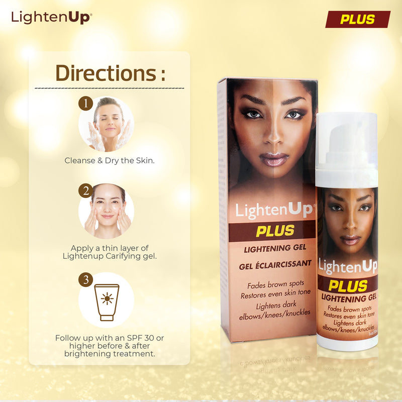 Omic LightenUp PLUS Lightening Gel - 30ml LightenUp - Mitchell Brands - Skin Lightening, Skin Brightening, Fade Dark Spots, Shea Butter, Hair Growth Products