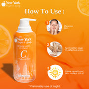 New York Bright & Lovely Lightening Lotion w Vitamin C and Hyaluronic Acid - 400ml / 13.5 Oz Mitchell Brands - Mitchell Brands - Skin Lightening, Skin Brightening, Fade Dark Spots, Shea Butter, Hair Growth Products