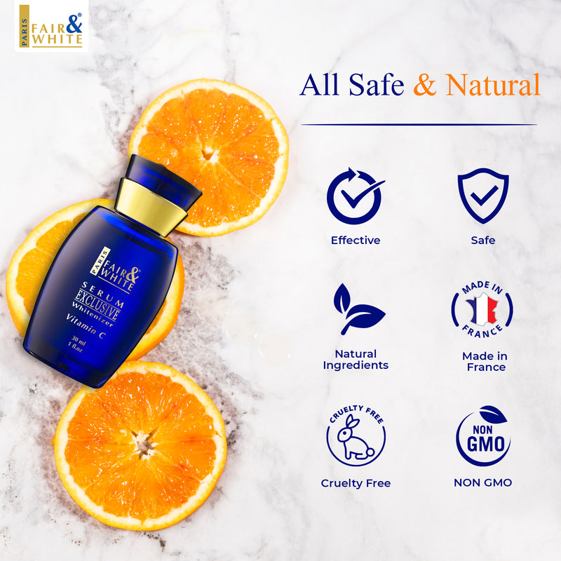 Fair & White Exclusive Whitenizer Serum with pure Vitamin C - 30ml / 1 fl oz Fair & White Exclusive - Mitchell Brands - Skin Lightening, Skin Brightening, Fade Dark Spots, Shea Butter, Hair Growth Products