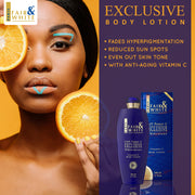 Fair & White Exclusive Body Lotion with Pure Vitamin "C" - Radiant Skin - 500ml / 17 fl oz Fair & White Exclusive - Mitchell Brands - Skin Lightening, Skin Brightening, Fade Dark Spots, Shea Butter, Hair Growth Products