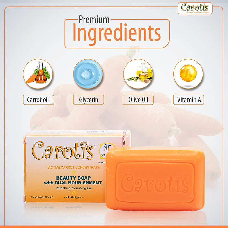 Carotis Beauty Soap 200g / 7 Oz Carotis - Mitchell Brands - Skin Lightening, Skin Brightening, Fade Dark Spots, Shea Butter, Hair Growth Products