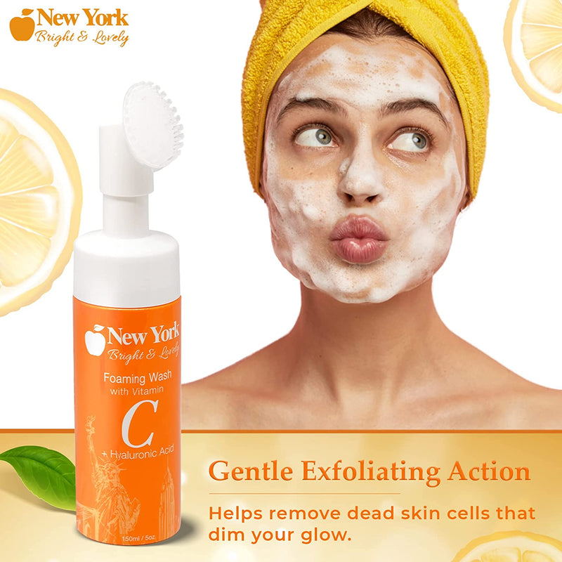 New York Bright & Lovely Foaming Wash with Vit C 150ml Mitchell Brands - Mitchell Brands - Skin Lightening, Skin Brightening, Fade Dark Spots, Shea Butter, Hair Growth Products