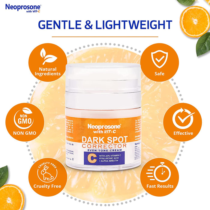 Neoprosone 20% Vitamin C Dark Spot Cream 30ml Mitchell Brands - Mitchell Brands - Skin Lightening, Skin Brightening, Fade Dark Spots, Shea Butter, Hair Growth Products