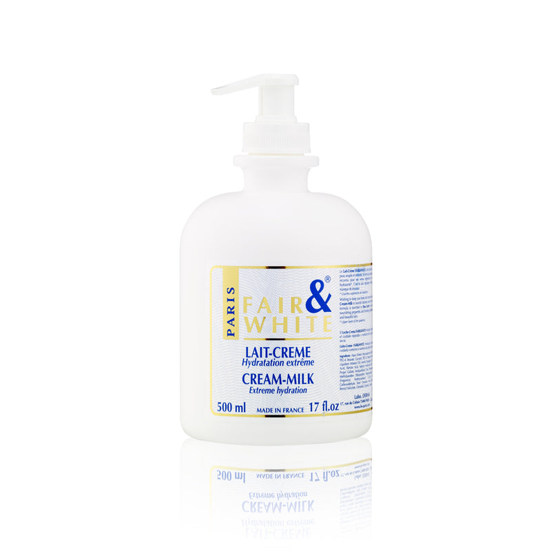 Fair & White Original Cream-Milk (with pump) 500ml Fair & White Original - Mitchell Brands - Skin Lightening, Skin Brightening, Fade Dark Spots, Shea Butter, Hair Growth Products