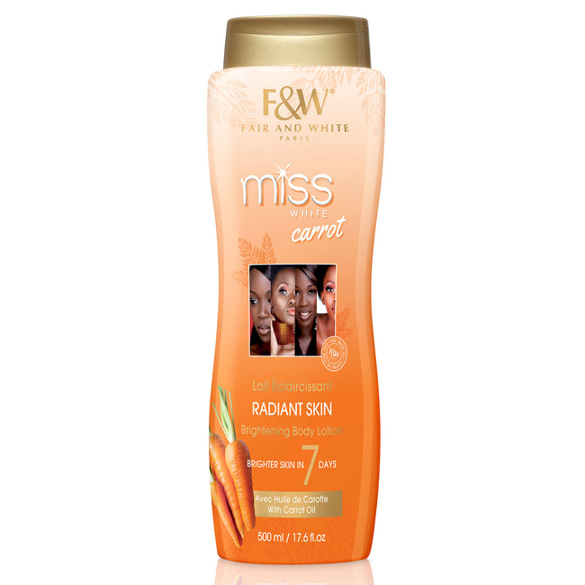 Miss White Carrot Brightening Body Lotion Mitchell Brands - Mitchell Brands - Skin Lightening, Skin Brightening, Fade Dark Spots, Shea Butter, Hair Growth Products